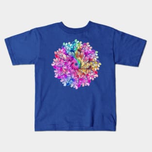 Rainbow Watercolor Paisley Flower Kids T-Shirt